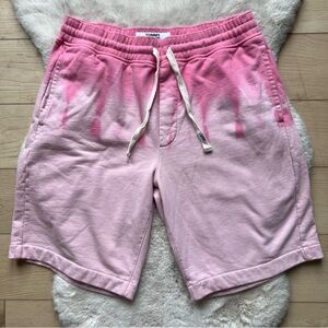 Tommy Jeans Pink Tie Dye Sweatshorts Vibrant Summer Fun Beach Mens Size Large